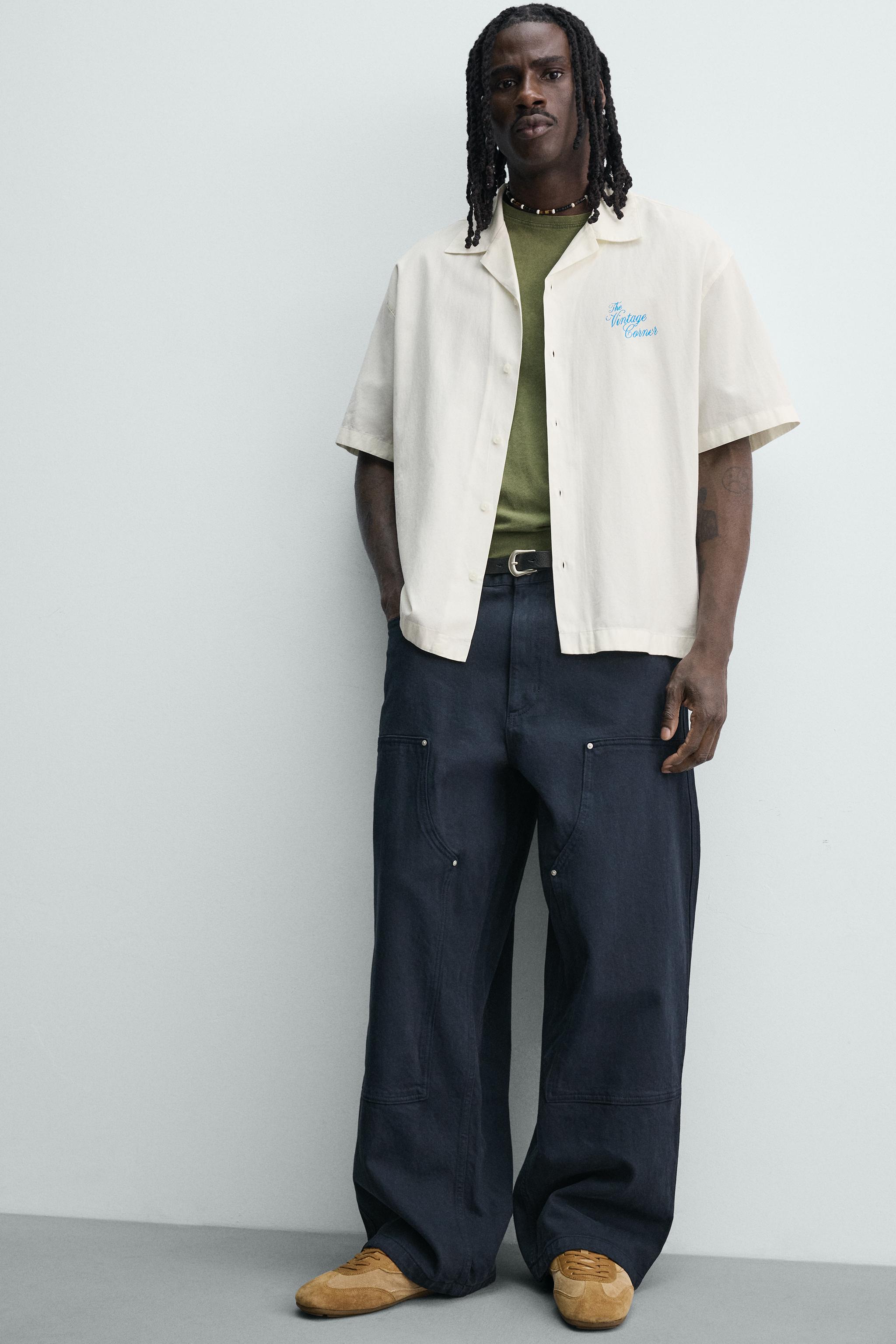 CHEMISE RELAXED FIT LYOCELL ET COTON À IMPRIMÉS